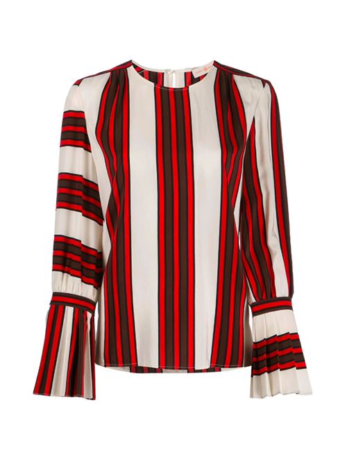 Blusa a righe con pieghe TORY BURCH | 60026961